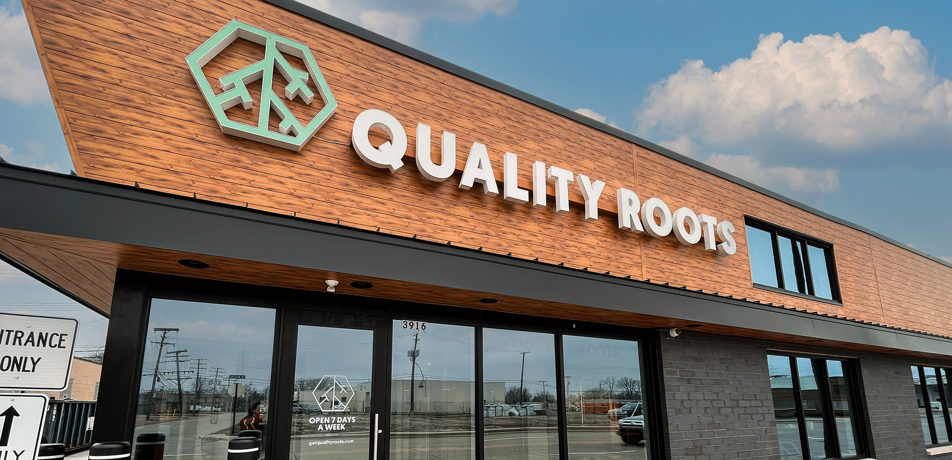 A view of the front door at Quality Roots in Berkley Michigan